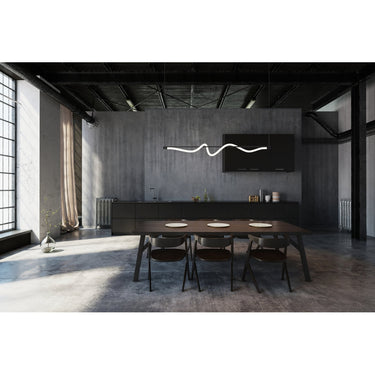Kuzco Cursive LP95354-BK-UNV 54 Inch LED Linear Pendant 2