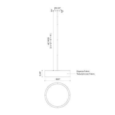 Kuzco Dalton PD7920 20 Inch LED Pendant 1