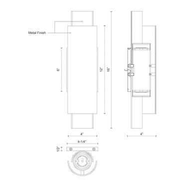 Kuzco Dela WS41216 16 Inch LED Wall Sconce 1