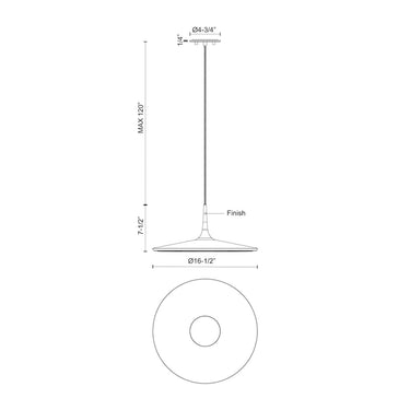 Kuzco Disc PD46216 16 Inch LED Pendant 2