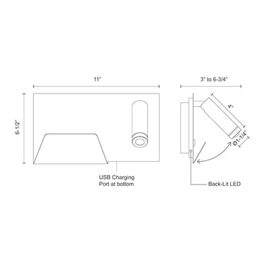 Kuzco Dorchester WS16811R 11 Inch LED Wall Sconce 2