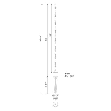 Kuzco Dorian EG26730-BK 30 Inch LED Exterior Low Voltage Landscape 3