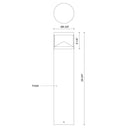 Kuzco Dover EB83329-BK-UNV 29 Inch LED Exterior Bollard 1