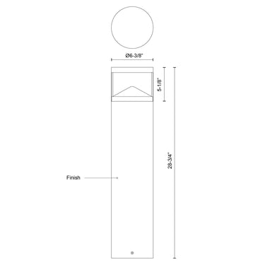 Kuzco Dover EB83329-BK-UNV 29 Inch LED Exterior Bollard 1