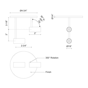 Kuzco Downey SF15002 2 Inch LED Semi-Flush Mount 2