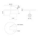 Kuzco Downey SF15101 3 Inch LED Semi-Flush Mount 2