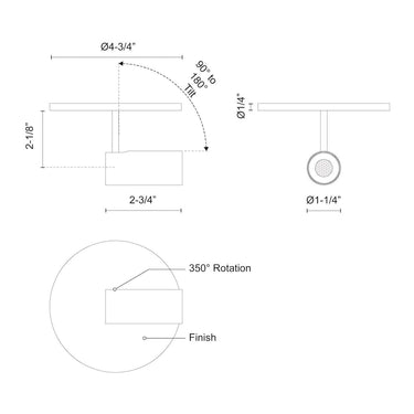 Kuzco Downey SF15101 3 Inch LED Semi-Flush Mount 2