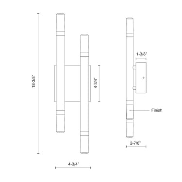 Kuzco Draven WS19705-BK-UNV 5 Inch LED Wall Sconce 3
