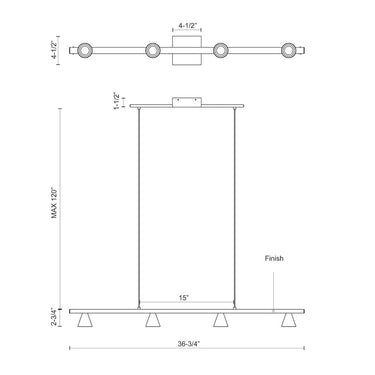 Kuzco Dune LP19937 37 Inch LED Linear Pendant 2