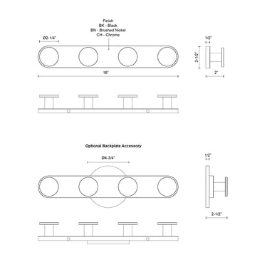 Kuzco Edna VL63316 16 Inch LED Vanity Light 3