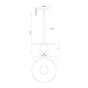 Kuzco Elixir PD15519 19 Inch LED Pendant 2