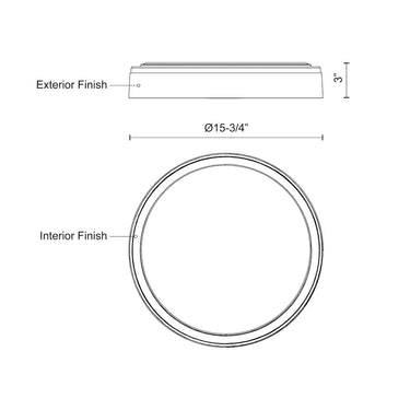 Kuzco Essex FM43916 16 Inch LED Flush Mount 2