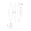 Kuzco Estes EW72724-BK 24 Inch LED Exterior Wall Sconce 2