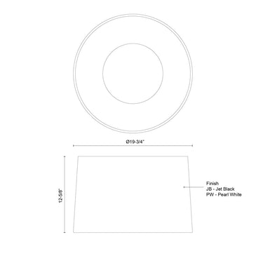 Kuzco Etta FM16520 20 Inch LED Flush Mount 3