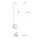 Kuzco Evans EB45624-BK-UNV 24 Inch LED Exterior Bollard 6