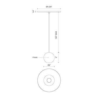 Kuzco Exo PD15302 2 Inch LED Pendant 2