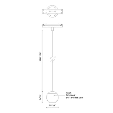 Kuzco Faria TRP26903 3 Inch Trilo Track Pendant 1