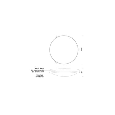 Kuzco Floyd 501112 13 Inch LED Flush Mount 3