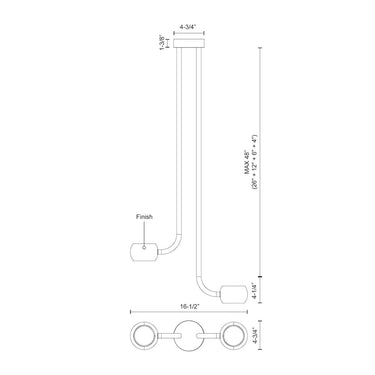 Kuzco Flux MP46608-GWH 16 Inch LED Multi Pendant 2