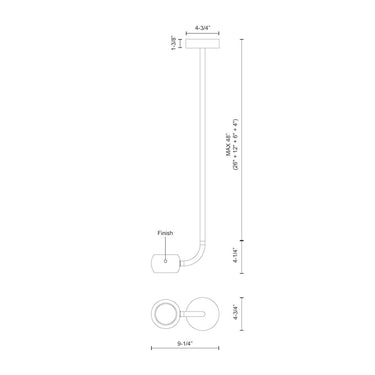 Kuzco Flux PD46604-GBK 9 Inch LED Pendant 1