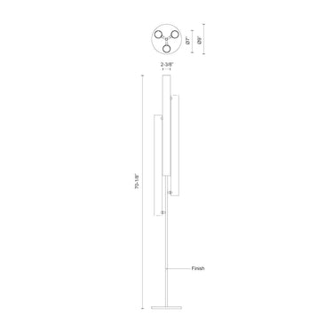 Kuzco Gramercy FL70355-BK 70 Inch LED Floor Lamp 2