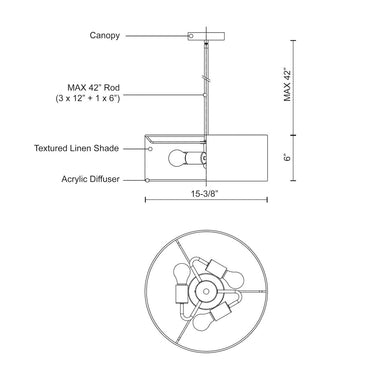 Kuzco Gregory 41073 15 Inch Pendant 2