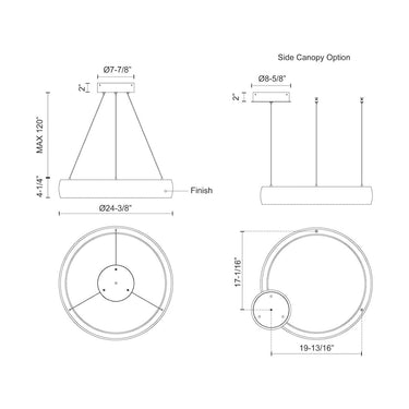 Kuzco Halo PD22723 23 Inch LED Pendant 2