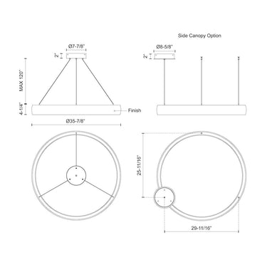 Kuzco Halo PD22735 35 Inch LED Pendant 2