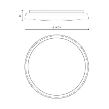 Kuzco Hampton FM43117 17 Inch LED Flush Mount 3
