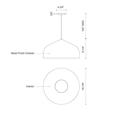 Kuzco Helena 49117 17 Inch Pendant 2