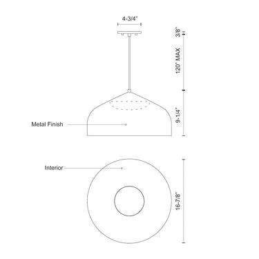 Kuzco Helena PD9117 17 Inch LED Pendant 2