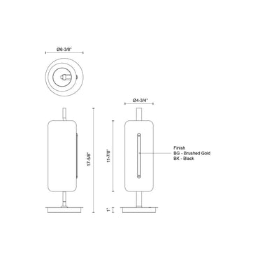 Kuzco Hilo TL28518 18 Inch LED Table Lamp 1