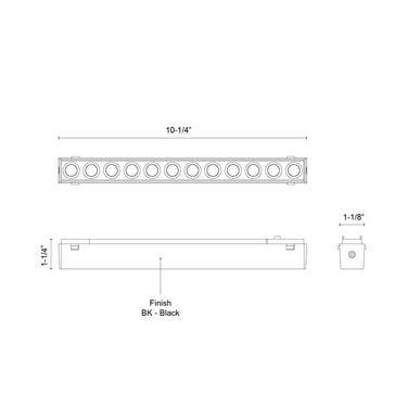 Kuzco Holo TRF39710-4K 10 Inch Trilo Track Light Bar 1