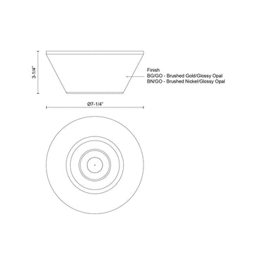 Kuzco Holt FM45707 7 Inch LED Flush Mount 1
