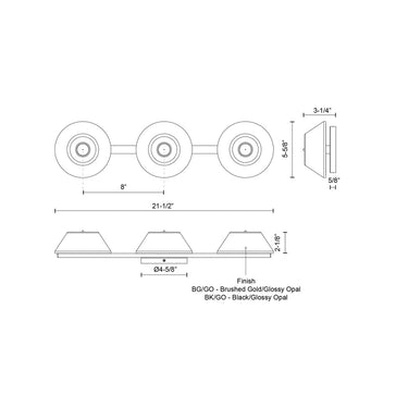 Kuzco Holt VL45721 21 Inch LED Vanity Light 1