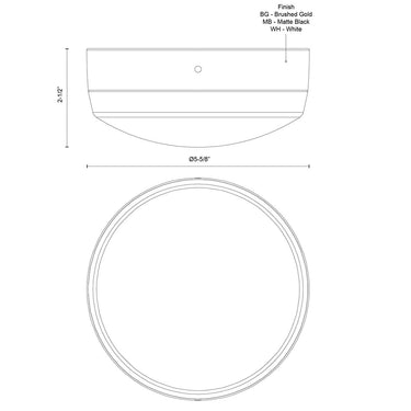 Kuzco Hugo X-LK-929 5 Inch Fan Light Kit 1