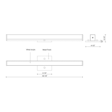 Kuzco Jane-Slim VL6236-CH 36 Inch LED Vanity Light 2