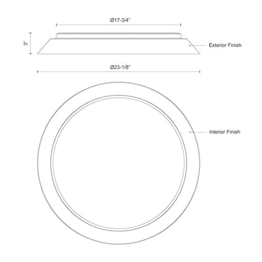 Kuzco Jasper FM43423 23 Inch LED Flush Mount 2