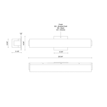 Kuzco Latitude VL47221 21 Inch LED Vanity Light 1