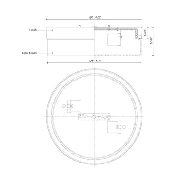 Kuzco Lomita 52022BN 12 Inch Flush Mount 2
