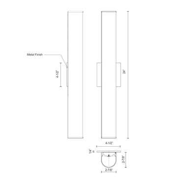 Kuzco Longitude VL61224 24 Inch LED Vanity Light 1