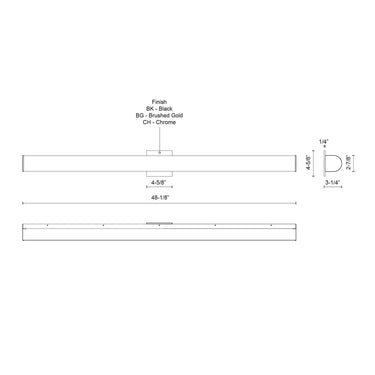 Kuzco Longitude VL61248 48 Inch LED Vanity Light 1