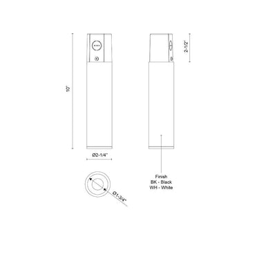 Kuzco Lorna 10-in (2-in Dia.) Concrete Ceiling Mount 4