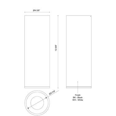 Kuzco Lorna 12-in (4-in Dia.) Flush Mount 3