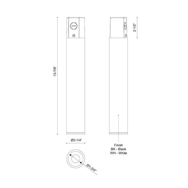 Kuzco Lorna 13-in (2-in Dia.) Concrete Ceiling Mount 4