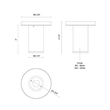 Kuzco Lorna 4-in (2-in Dia.) Ceiling Mount 6