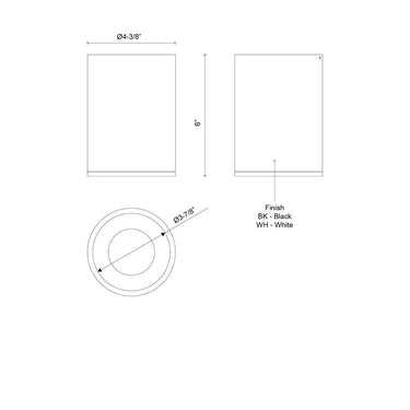 Kuzco Lorna 6-in (4-in Dia.) Flush Mount 5