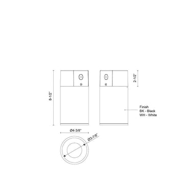 Kuzco Lorna 8-in (4-in Dia.) Concrete Ceiling Mount 4