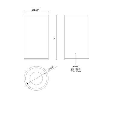 Kuzco Lorna 8-in (4-in Dia.) Flush Mount 4