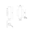 Kuzco Lorna 9-in (2-in Dia.) Wall Sconce Up/Down Light 4